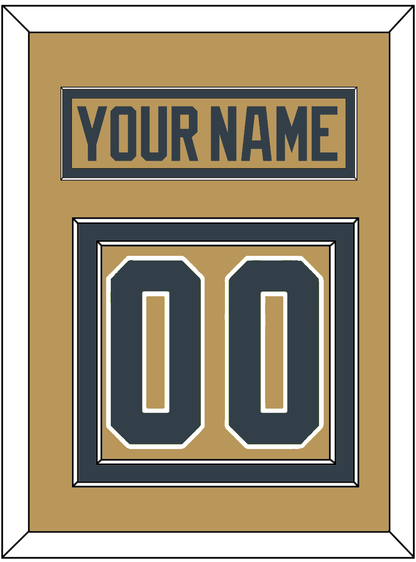 Vegas Nameplate & Number (Back) - Alternate Gold - Signature Tier 2