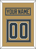 Vegas Nameplate & Number (Back) - Alternate Gold - Double Mat 2