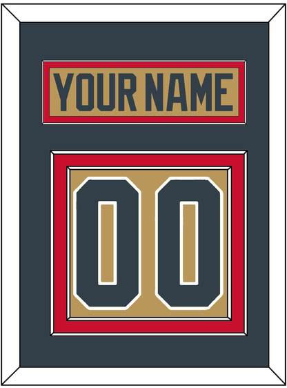 Vegas Nameplate & Number (Back) - Alternate Gold - Signature Tier 3