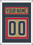Vegas Nameplate & Number (Back) - Alternate Gold - Double Mat 3