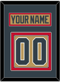 Vegas Nameplate & Number (Back) - Alternate Gold - Double Mat 3