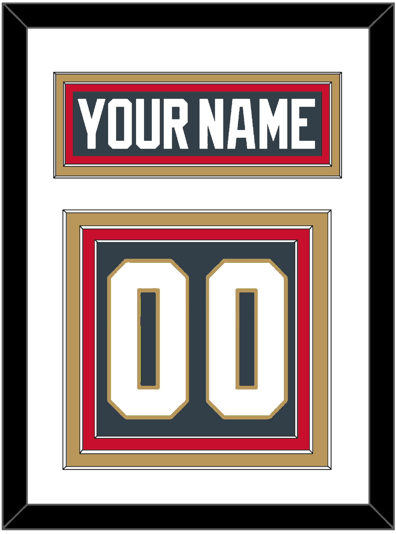 Vegas Nameplate & Number (Back) - Home Steel Gray - Premier Tier 1