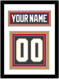Vegas Nameplate & Number (Back) - Home Steel Gray - Triple Mat 1