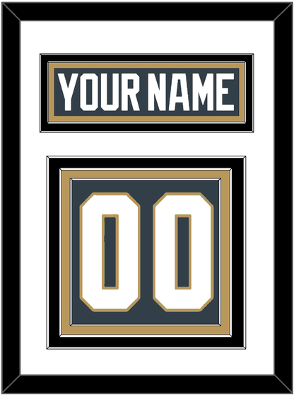 Vegas Nameplate & Number (Back) - Home Steel Gray - Premier Tier 2