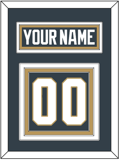 Vegas Nameplate & Number (Back) - Home Steel Gray - Premier Tier 3