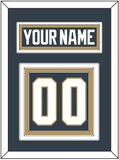 Vegas Nameplate & Number (Back) - Home Steel Gray - Triple Mat 3