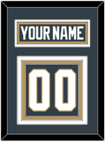 Vegas Nameplate & Number (Back) - Home Steel Gray - Triple Mat 3