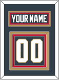 Vegas Nameplate & Number (Back) - Home Steel Gray - Triple Mat 4