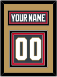 Vegas Nameplate & Number (Back) - Home Steel Gray - Triple Mat 6