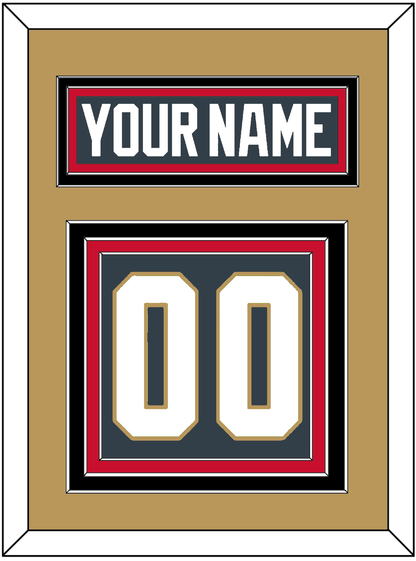 Vegas Nameplate & Number (Back) - Home Steel Gray - Premier Tier 6