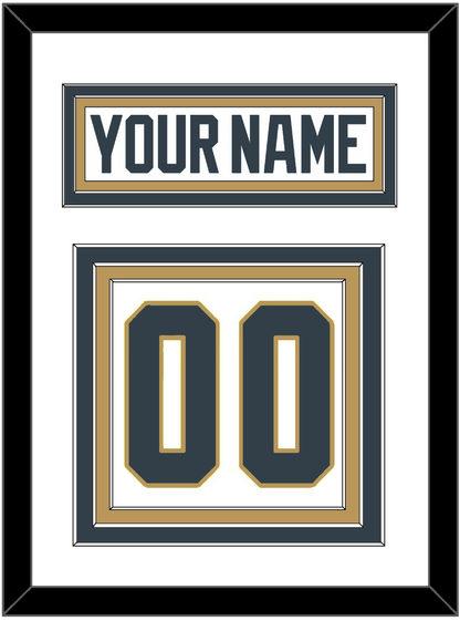 Vegas Nameplate & Number (Back) - Road White - Premier Tier 1