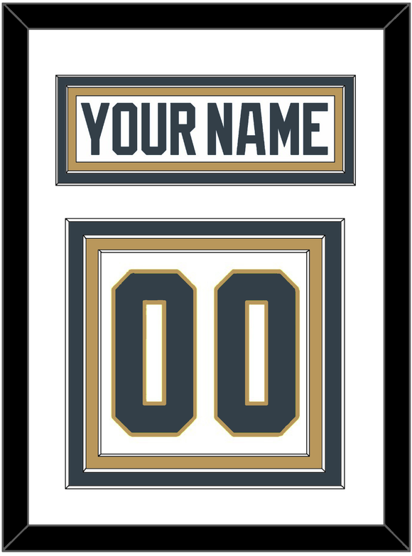 Vegas Nameplate & Number (Back) - Road White - Triple Mat 1