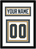 Vegas Nameplate & Number (Back) - Road White - Triple Mat 1
