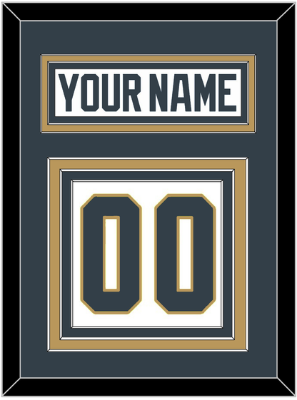 Vegas Nameplate & Number (Back) - Road White - Premier Tier 2