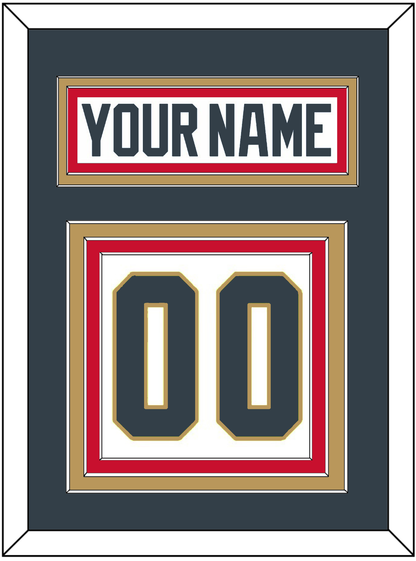 Vegas Nameplate & Number (Back) - Road White - Premier Tier 3