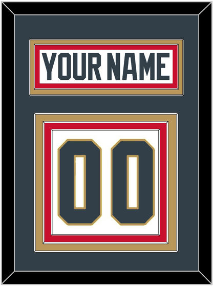 Vegas Nameplate & Number (Back) - Road White - Premier Tier 3