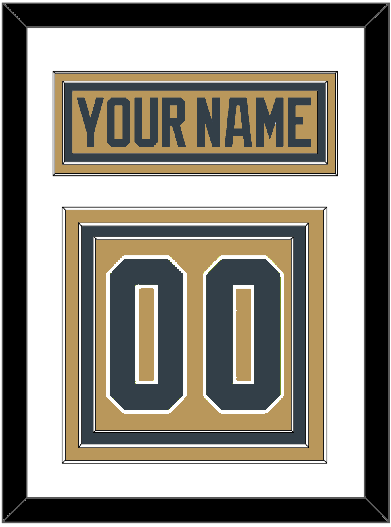 Vegas Nameplate & Number (Back) - Alternate Gold - Premier Tier 1