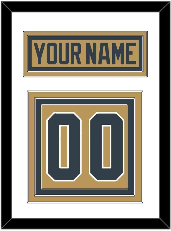 Vegas Nameplate & Number (Back) - Alternate Gold - Triple Mat 1