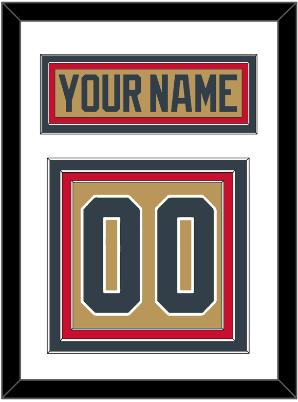 Vegas Nameplate & Number (Back) - Alternate Gold - Triple Mat 2