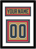 Vegas Nameplate & Number (Back) - Alternate Gold - Triple Mat 2