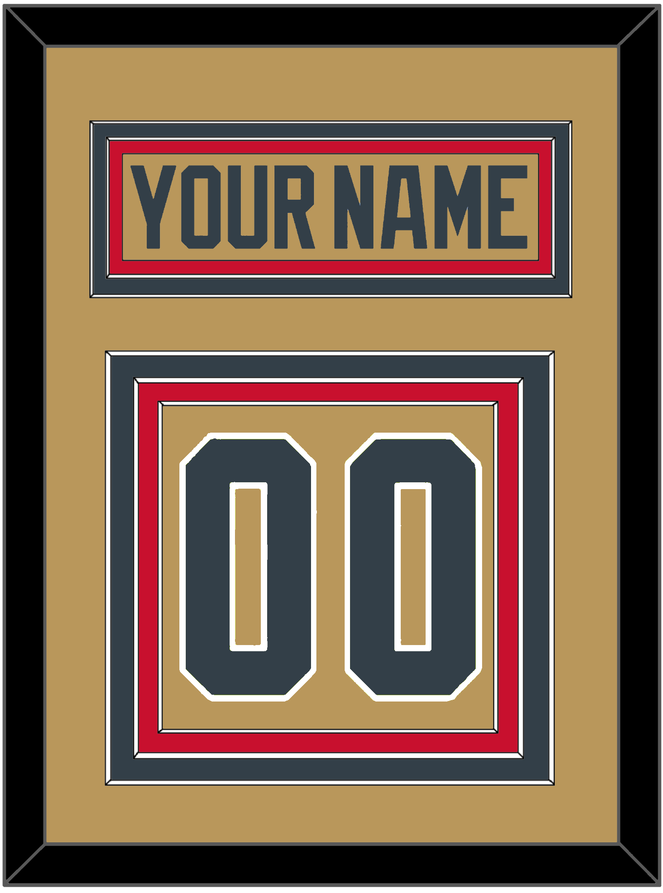 Vegas Nameplate & Number (Back) - Alternate Gold - Premier Tier 3