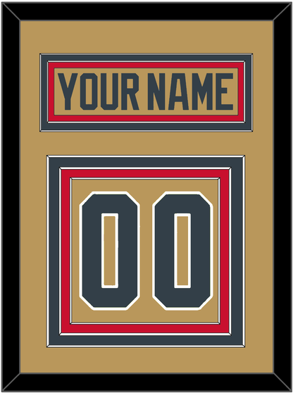 Vegas Nameplate & Number (Back) - Alternate Gold - Premier Tier 3