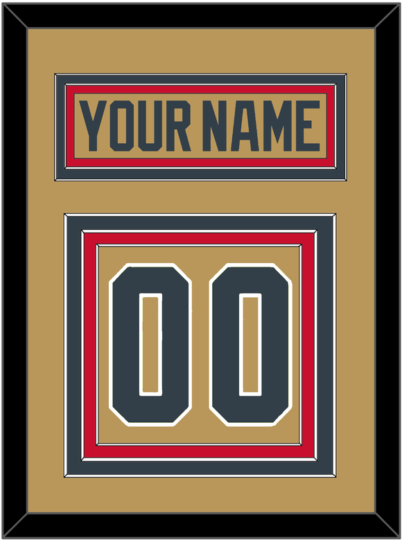 Vegas Nameplate & Number (Back) - Alternate Gold - Triple Mat 3