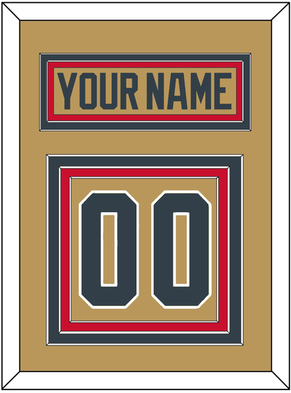 Vegas Nameplate & Number (Back) - Alternate Gold - Premier Tier 3