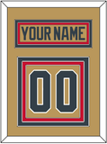 Vegas Nameplate & Number (Back) - Alternate Gold - Triple Mat 3