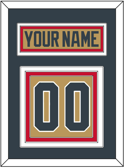 Vegas Nameplate & Number (Back) - Alternate Gold - Premier Tier 4