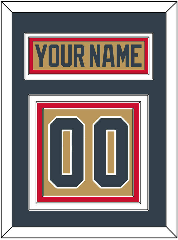 Vegas Nameplate & Number (Back) - Alternate Gold - Triple Mat 4