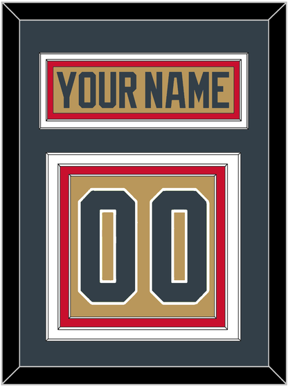 Vegas Nameplate & Number (Back) - Alternate Gold - Premier Tier 4