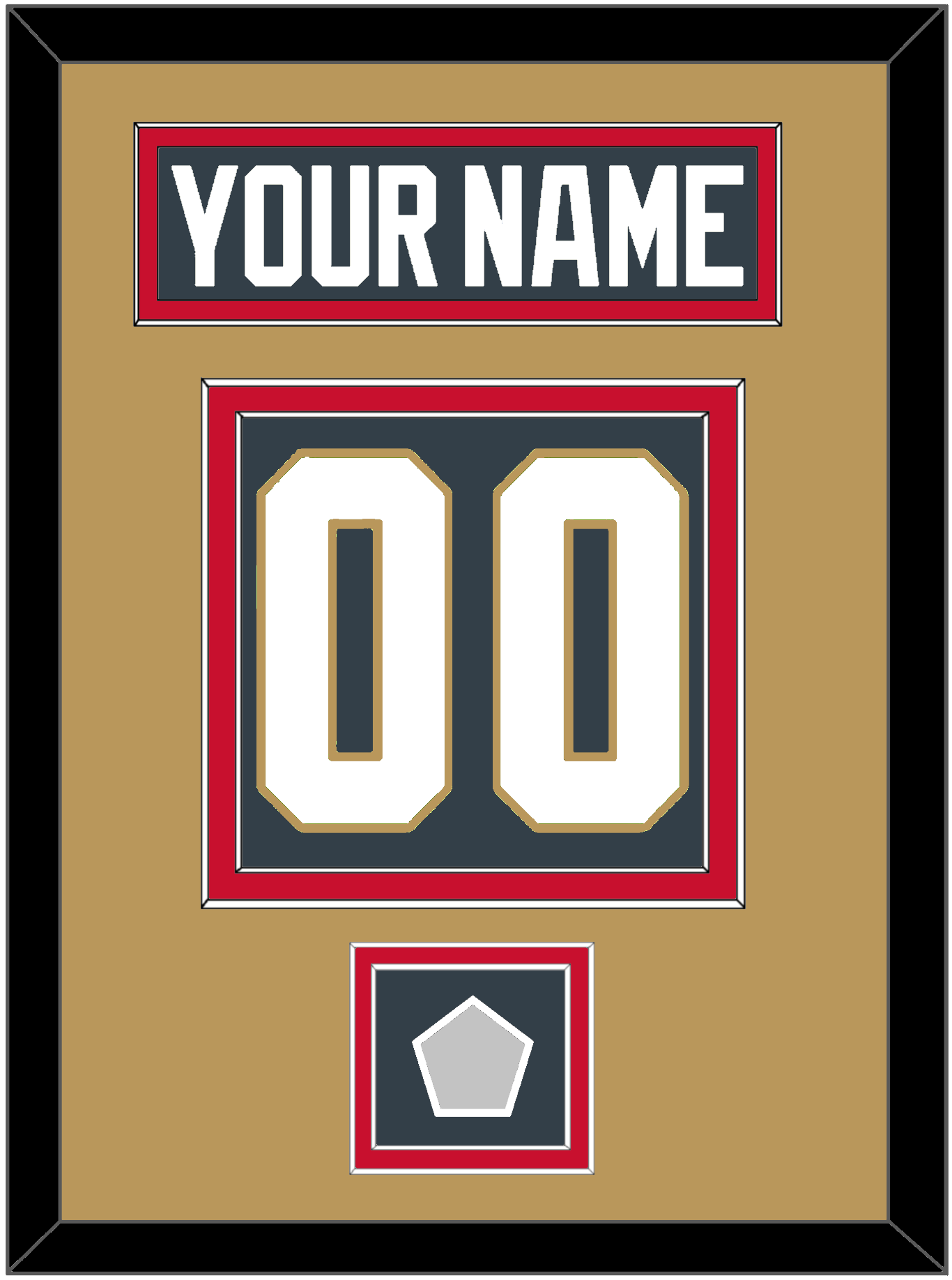 Vegas Nameplate & Number (Back) With 2023 Stanley Cup Finals Patch - Home Steel Gray - Signature Tier 2