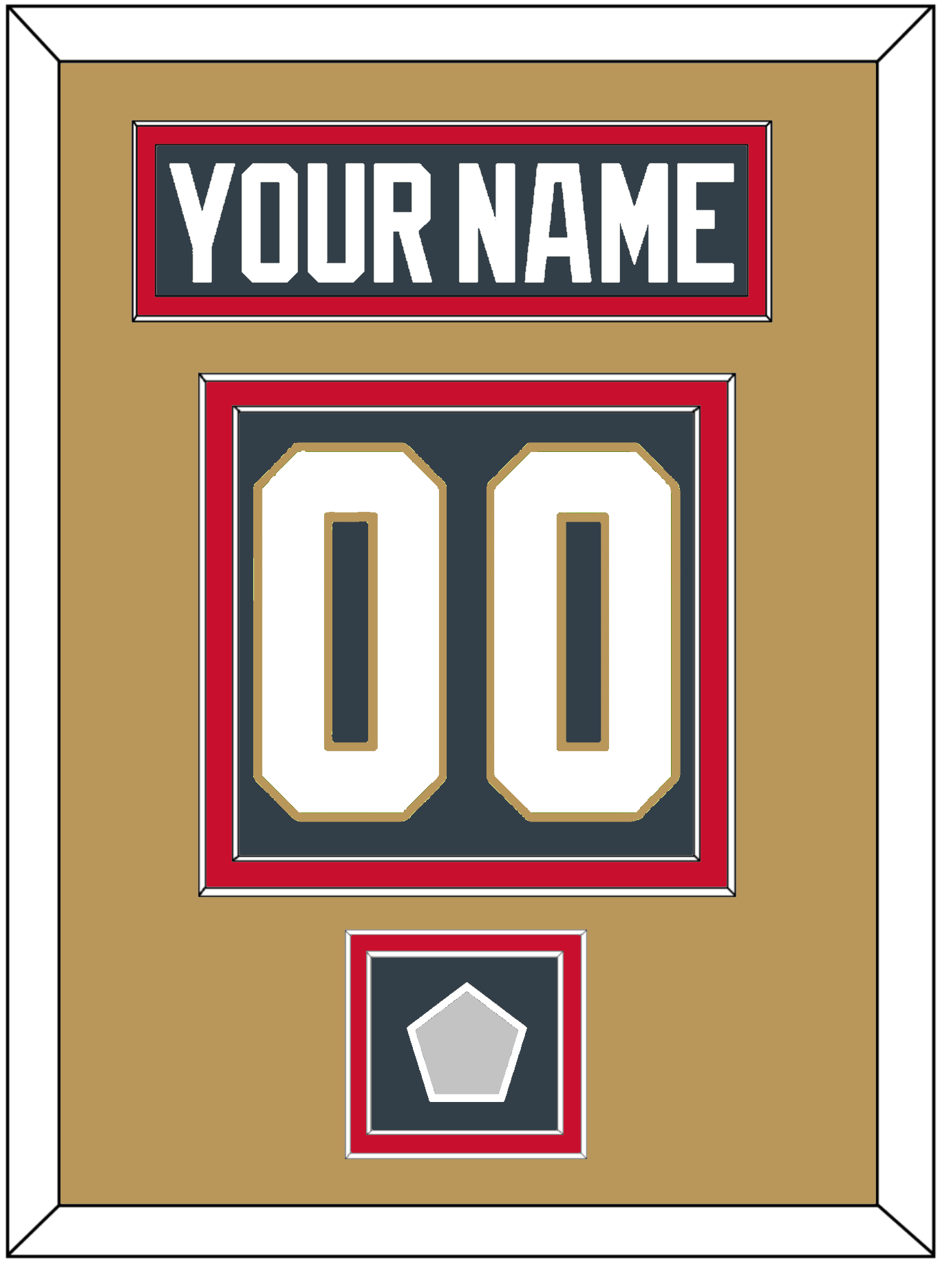 Vegas Nameplate & Number (Back) With 2023 Stanley Cup Finals Patch - Home Steel Gray - Signature Tier 2