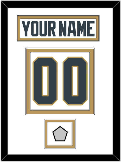 Vegas Nameplate & Number (Back) With 2023 Stanley Cup Champions Patch - Road White - Signature Tier 1
