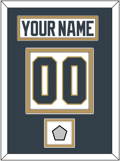 Vegas Nameplate & Number (Back) With 2023 Stanley Cup Champions Patch - Road White - Signature Tier 2