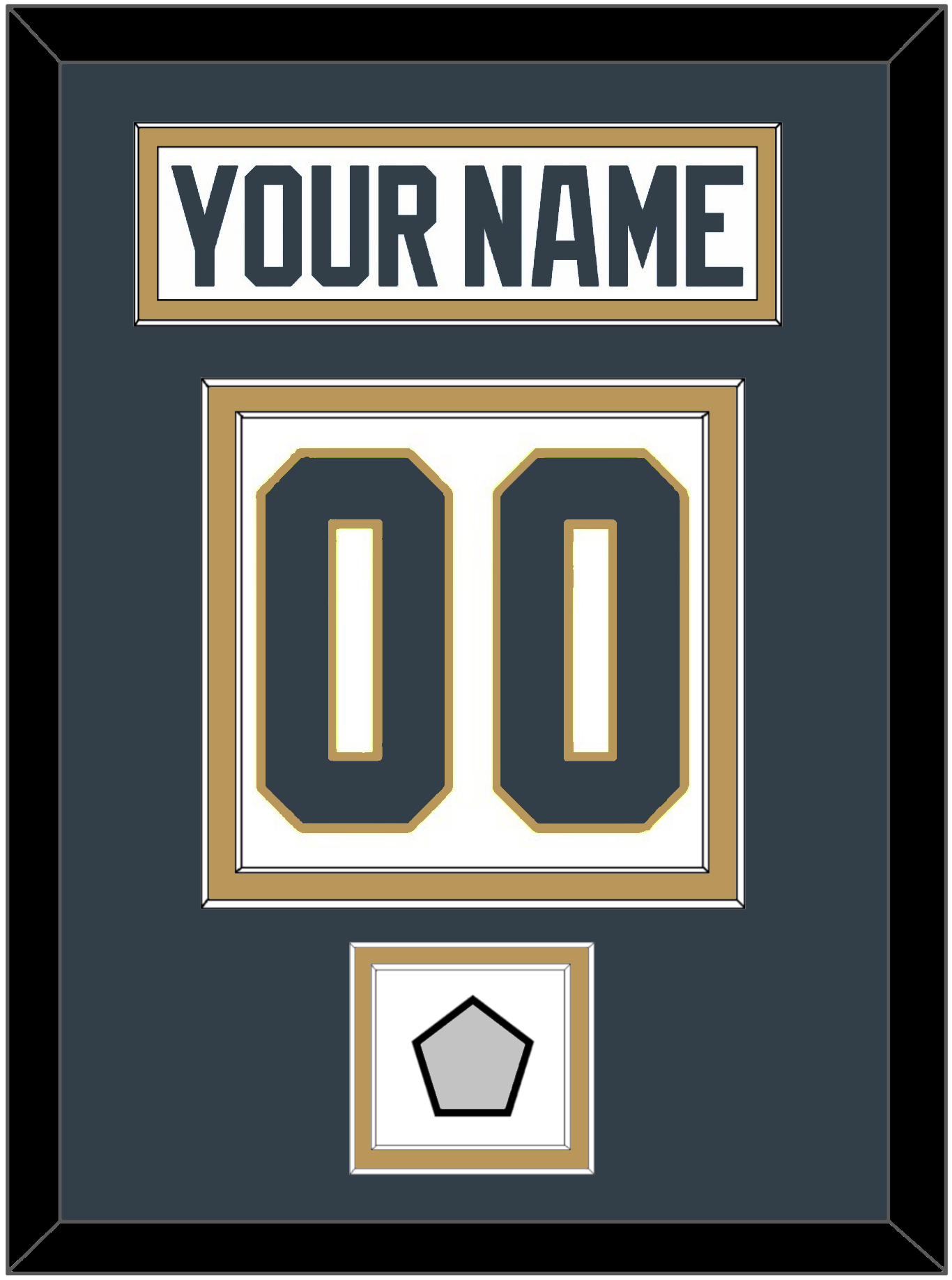 Vegas Nameplate & Number (Back) With 2023 Stanley Cup Finals Patch - Road White - Signature Tier 2