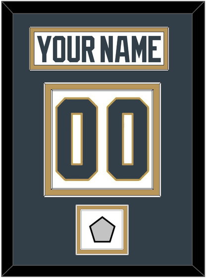 Vegas Nameplate & Number (Back) With 2023 Stanley Cup Finals Patch - Road White - Signature Tier 2
