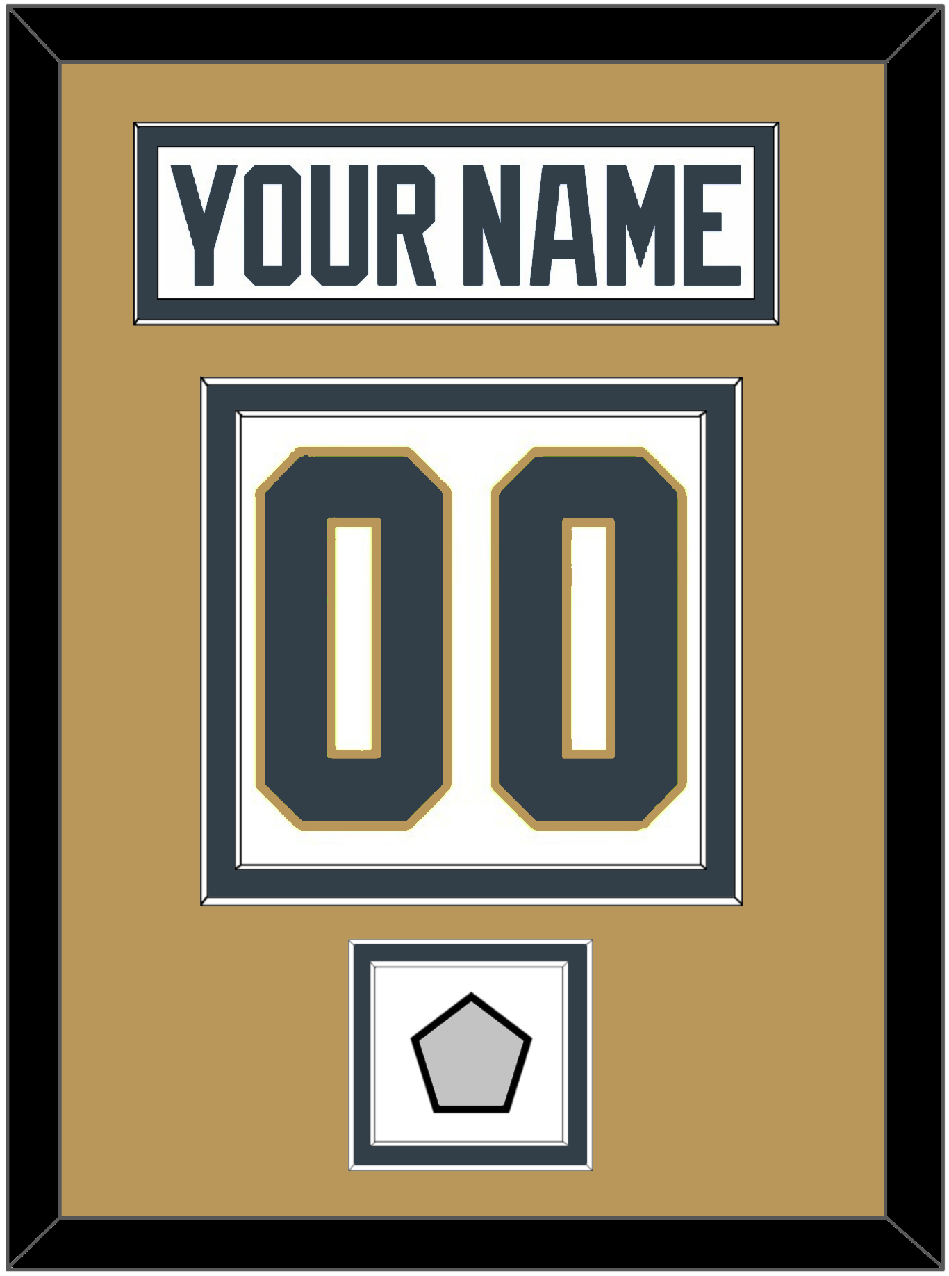 Vegas Nameplate & Number (Back) With 2023 Stanley Cup Champions Patch - Road White - Signature Tier 3