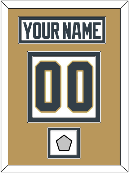 Vegas Nameplate & Number (Back) With 2023 Stanley Cup Champions Patch - Road White - Signature Tier 3