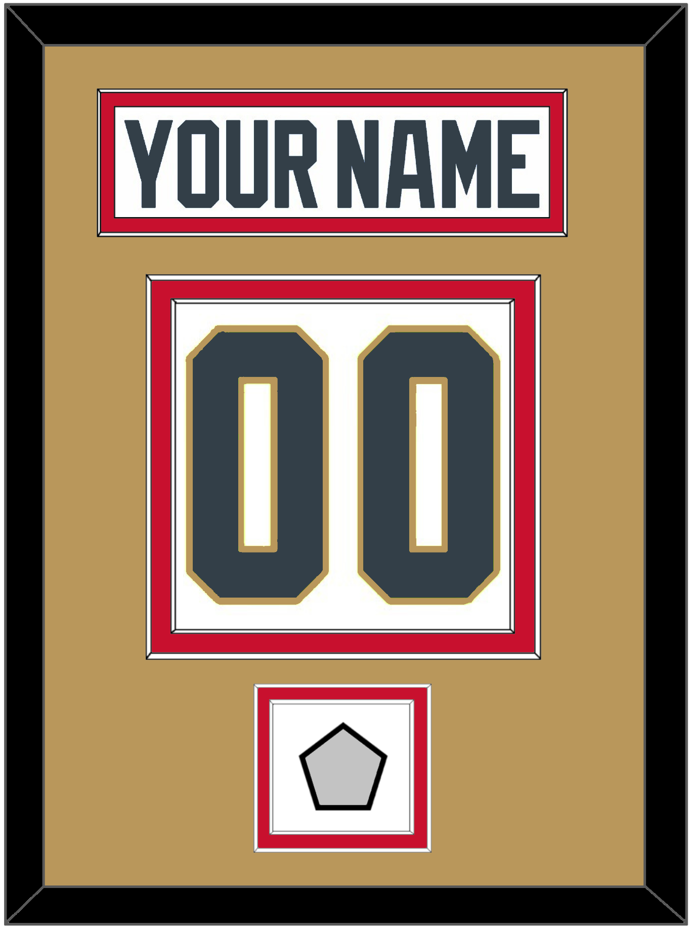 Vegas Nameplate & Number (Back) With 2023 Stanley Cup Finals Patch - Road White - Signature Tier 4