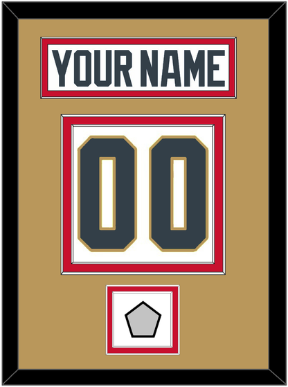 Vegas Nameplate & Number (Back) With 2023 Stanley Cup Finals Patch - Road White - Signature Tier 4