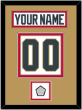 Vegas Nameplate & Number (Back) With 2023 Stanley Cup Finals Patch - Road White - Double Mat 4