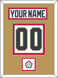 Vegas Nameplate & Number (Back) With 2023 Stanley Cup Finals Patch - Road White - Double Mat 4