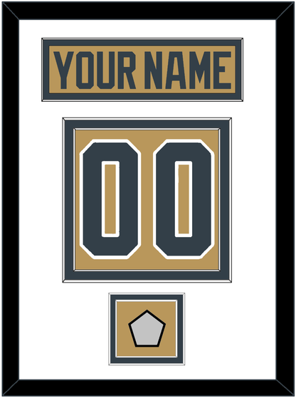 Vegas Nameplate & Number (Back) With 2023 Stanley Cup Finals Patch - Alternate Gold - Signature Tier 1