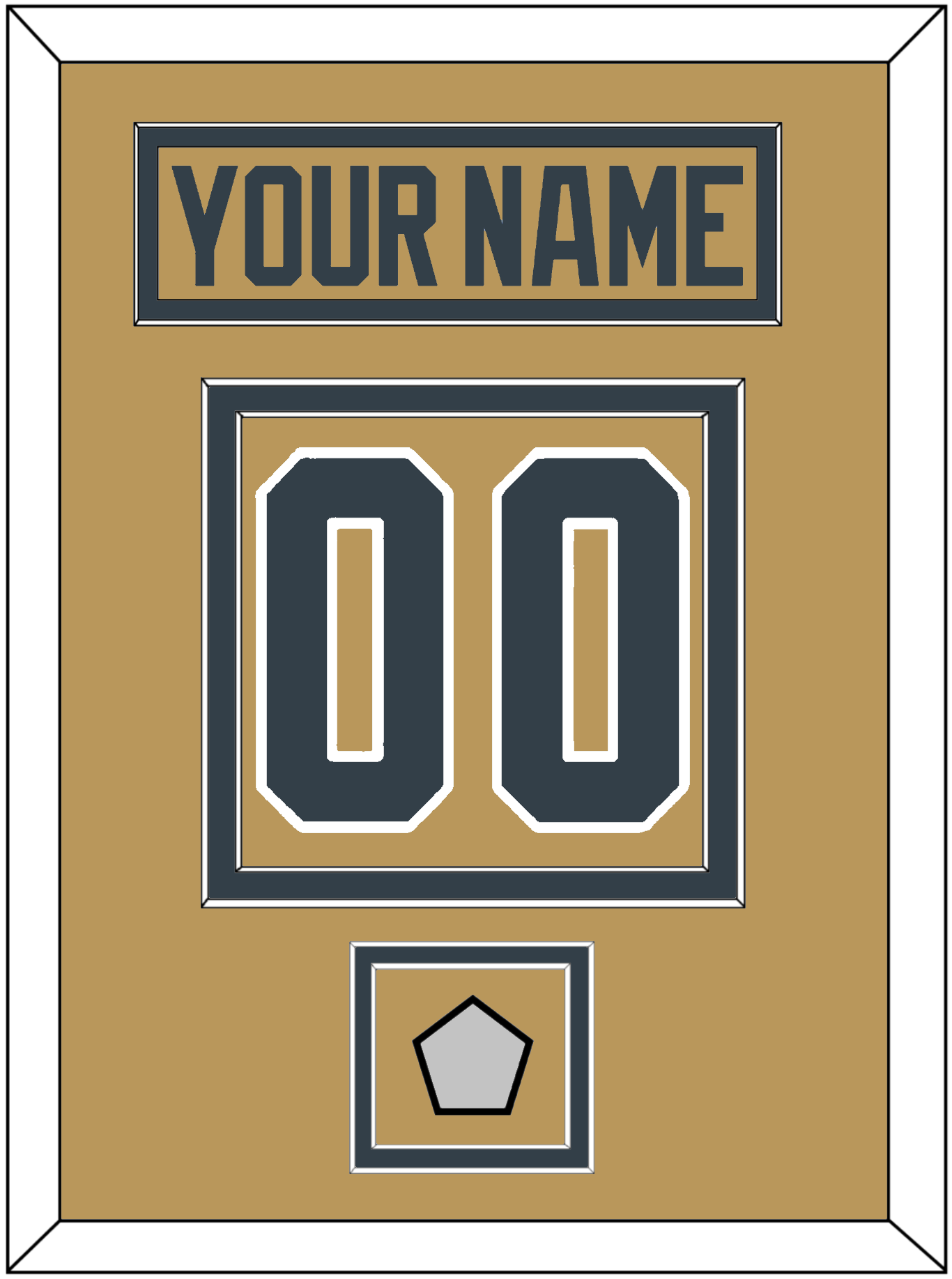 Vegas Nameplate & Number (Back) With 2023 Stanley Cup Champions Patch - Alternate Gold - Signature Tier 2