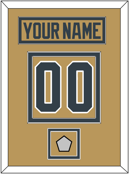 Vegas Nameplate & Number (Back) With 2023 Stanley Cup Champions Patch - Alternate Gold - Signature Tier 2