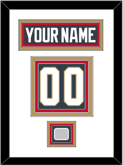 Vegas Nameplate & Number (Back) With 2023 Stanley Cup Champions Patch - Home Steel Gray - Premier Tier 1