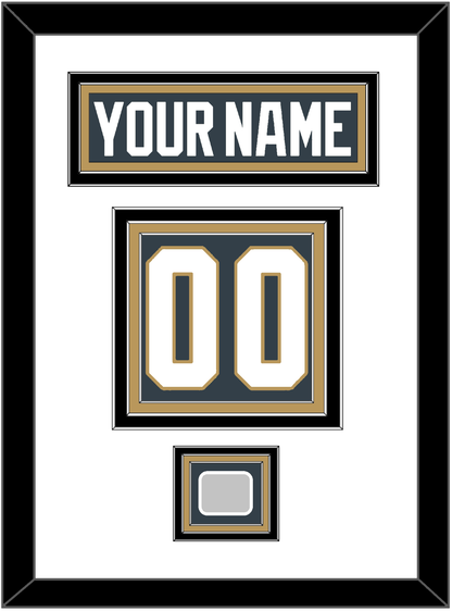 Vegas Nameplate & Number (Back) With 2023 Stanley Cup Finals Patch - Home Steel Gray - Premier Tier 2