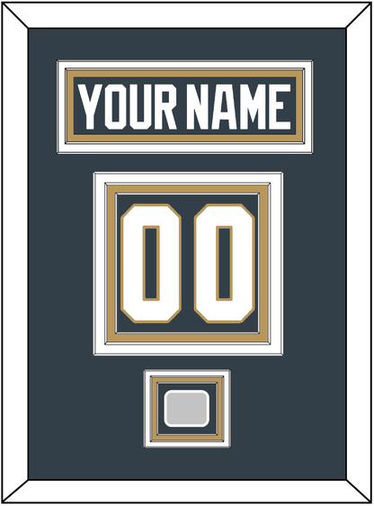 Vegas Nameplate & Number (Back) With 2023 Stanley Cup Champions Patch - Home Steel Gray - Premier Tier 3